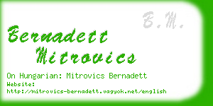 bernadett mitrovics business card